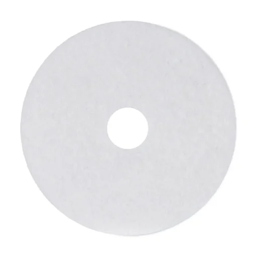 Boardwalk 17 in. Diameter Polishing Floor Pads - White (5/Carton)