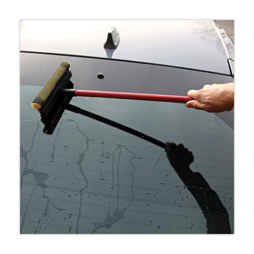 Boardwalk 21 in. Handle 8 in. Wide Blade General-Duty Squeegee - Black/Red