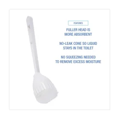 Boardwalk 10 in. Handle 2 in. Mop Head Cone Bowl Mop - White