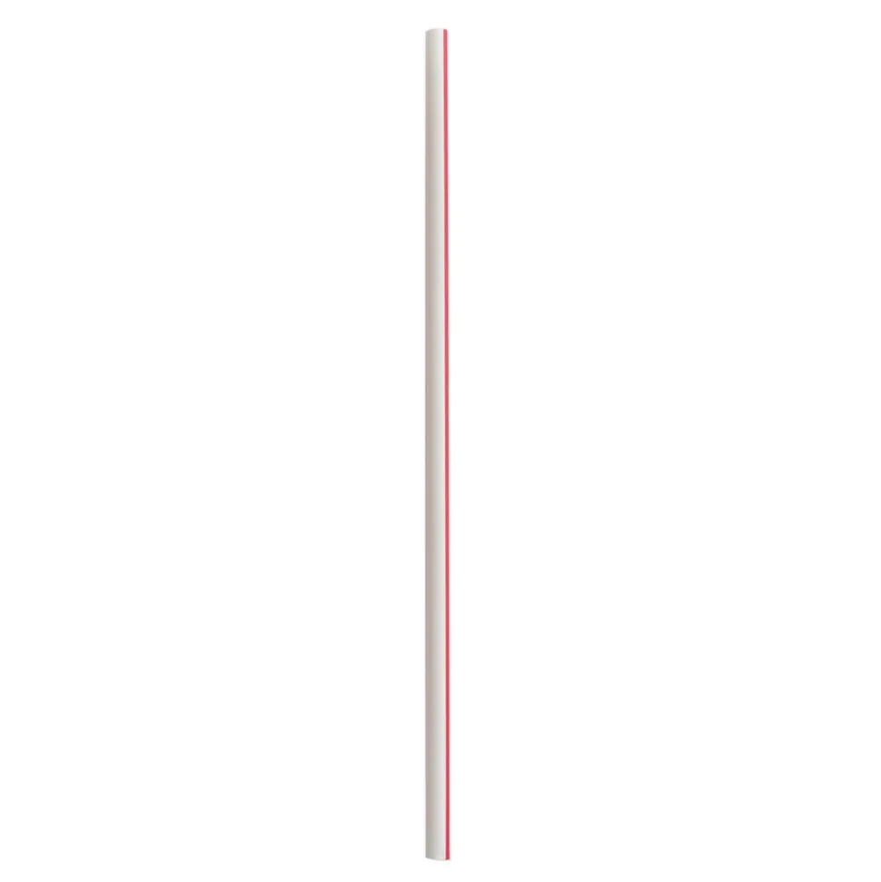 Boardwalk 7.75 in. Polypropylene Jumbo Straws - Red/White Striped (12500/Carton)