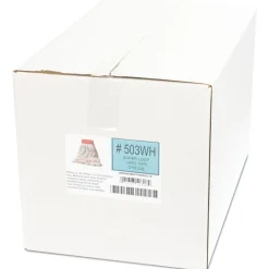 Boardwalk 5 in. Super Loop Cotton/Synthetic Fiber Wet Mop Head - Large, White (12/Carton)