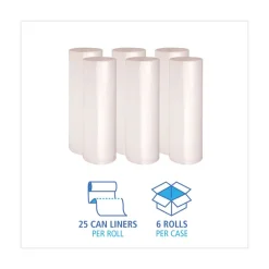 Boardwalk 38 in. x 58 in. 60 gal. 19 mic High-Density Can Liners - Natural (150/Carton)