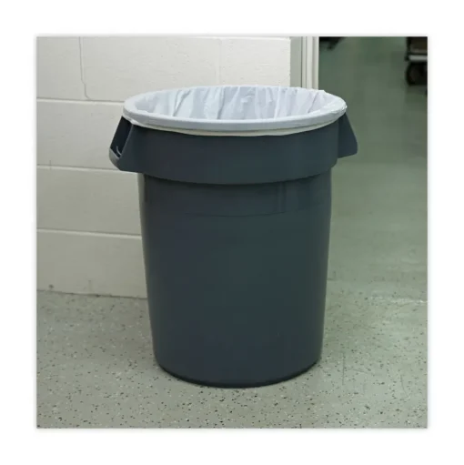 Boardwalk 30 in. x 37 in. 30 Gallon 16 mic High Density Industrial Coreless Roll Can Liners - Natural (500/Carton)