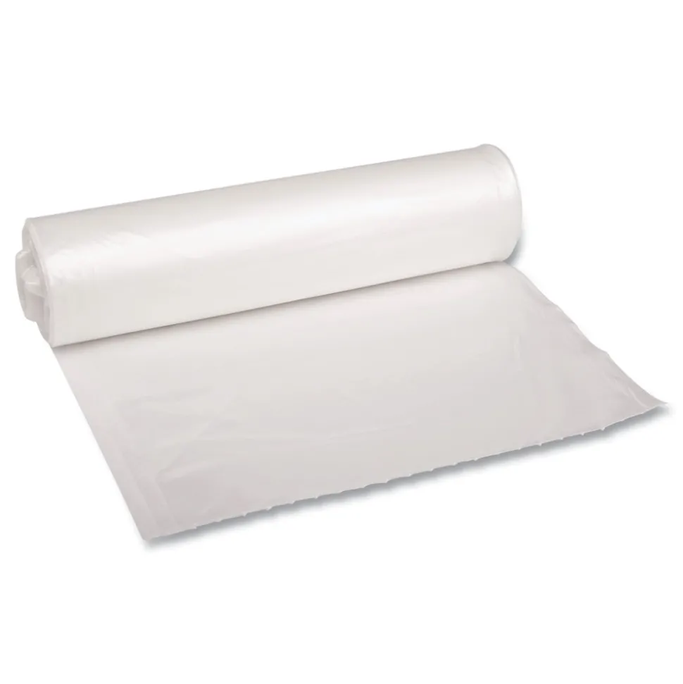 Boardwalk 33 in. x 39 in. 1.4 mil 33 gal. Recycled Low-Density Polyethylene Can Liners - Clear (100/Carton)