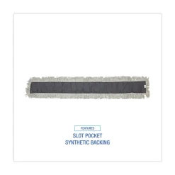 Boardwalk 60 in. x 5 in. Cut-End Disposable Cotton Dust Mop Head (12/Carton)