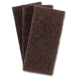 Boardwalk 4.62 in. x 10 in. Heavy-Duty Utility Pad - Brown (10/Carton)