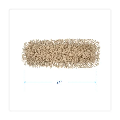 Boardwalk 24 in. x 5 in. Industrial Hygrade Cotton Dust Mop Head - White