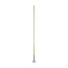 Boardwalk 1 in. x 60 in. Lacquered Wood Swivel Head Clip-On Dust Mop Handle - Natural