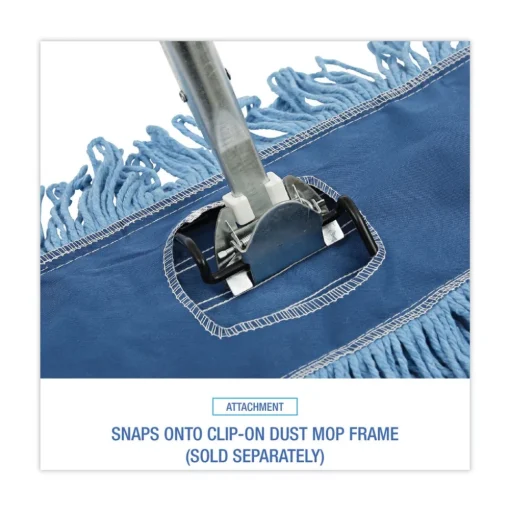 Boardwalk 1 in. x 60 in. Lacquered Wood Swivel Head Clip-On Dust Mop Handle - Natural