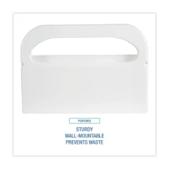 Boardwalk 16 in. x 3 in. x 11.5 in. Toilet Seat Cover Dispenser - White (2/Box)