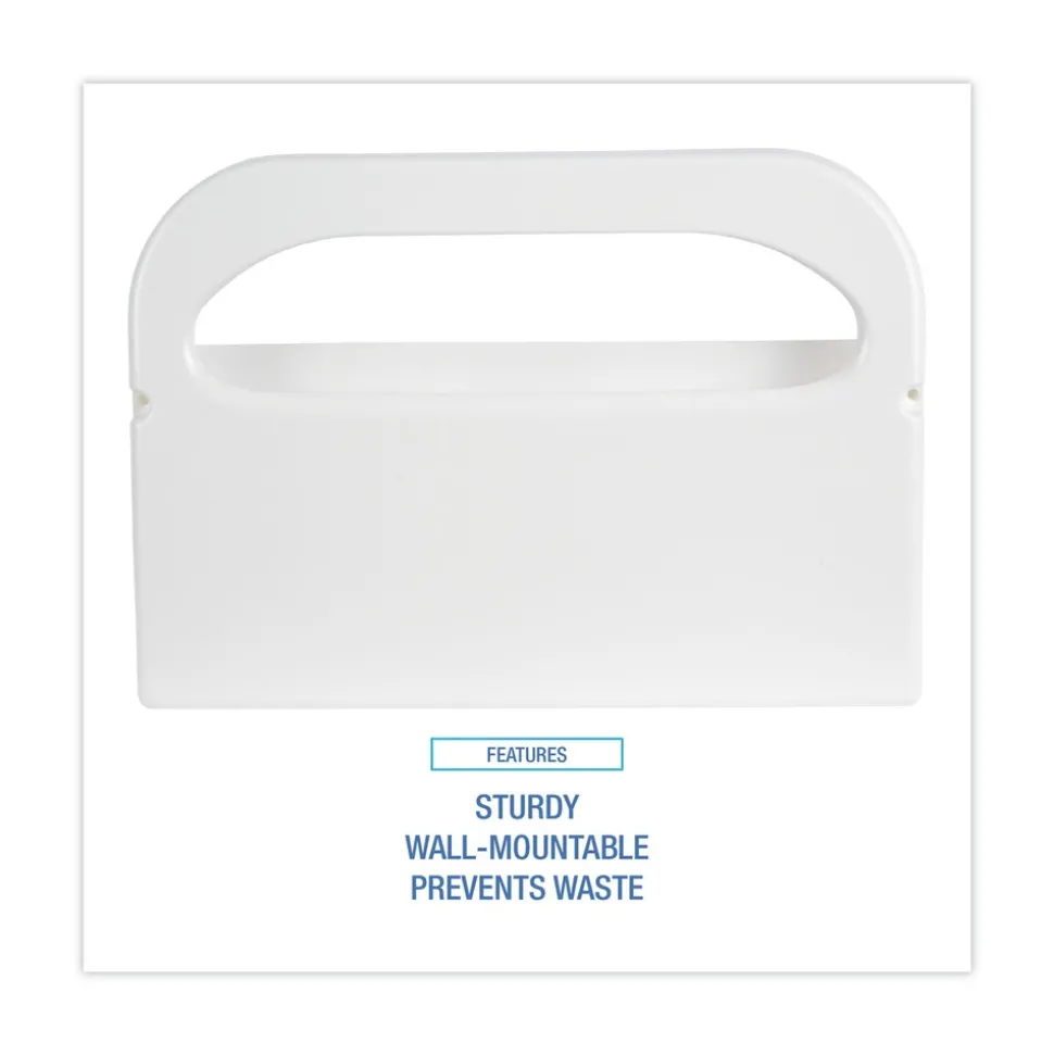 Boardwalk 16 in. x 3 in. x 11.5 in. Toilet Seat Cover Dispenser - White (2/Box)