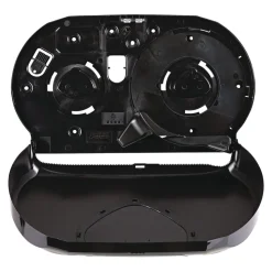 Boardwalk 20.25 in. x 6 in. x 12.25 in. Jumbo Twin Toilet Tissue Dispenser - Black