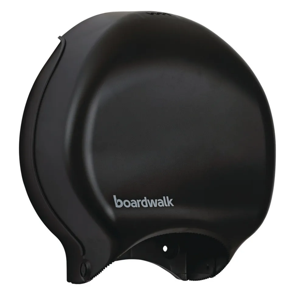 Boardwalk 11 in. x 6.25 in. x 12.25 in. Single Jumbo Toilet Tissue Dispenser - Black