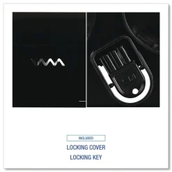 Boardwalk 13 in. x 6.75 in. x 8.75 in. Standard Twin Toilet Tissue Dispenser - Black