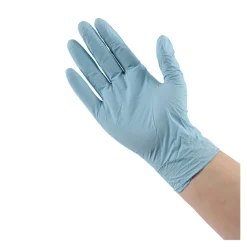 Boardwalk 5 mil 9.5 in. Long Powder-Free Disposable Examination Nitrile Gloves - Medium, Blue (100/Box, 10 Boxes/Carton)
