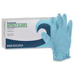 Boardwalk 5 mil 9.5 in. Long Powder-Free Disposable Examination Nitrile Gloves - Large, Blue (100/Box, 10 Boxes/Carton)
