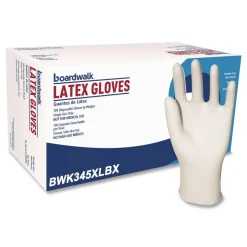 Boardwalk 4.4 mil 9.5 in. Long Powder-Free General-Purpose Latex Gloves - Extra Large, Natural (100/Box, 10 Boxes/Carton)