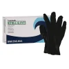Boardwalk 4.4 mil Disposable General-Purpose Powder-Free Nitrile Gloves - Large, Black (100/Box)