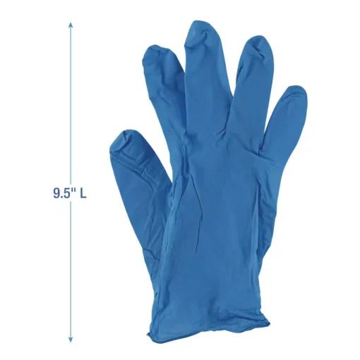 Boardwalk 5 mil Disposable General-Purpose Powder-Free Nitrile Gloves - Large, Blue (100/Box)