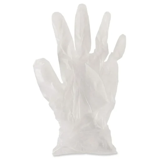Boardwalk 3.6 mil Thick 9.5 in. Long Powder-Free Exam Vinyl Gloves - Medium, Clear (100/Box, 10 Boxes/Carton)