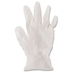Boardwalk 2.6 mil Thick 13 in. Long Powder-Free General Purpose Vinyl Gloves - Large, Clear (100/Box)