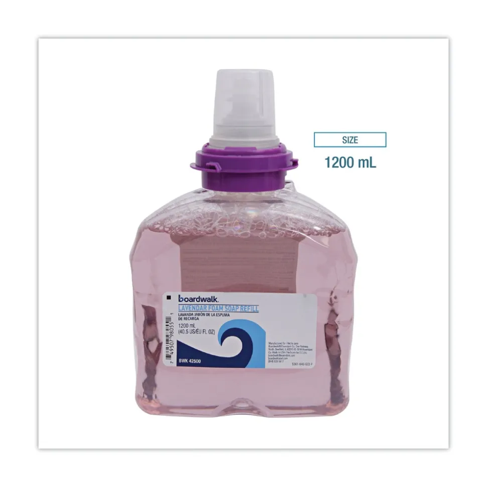 Boardwalk 1200 mL Lavender Foam Soap Refill - Cranberry Scent (2/Carton)
