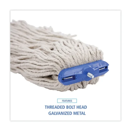 Boardwalk 24 oz. Cut-End Lie-Flat Cotton Wet Mop Head - White