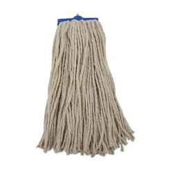 Boardwalk 16 oz. Cut-End Lie-Flat Cotton Wet Mop Head - White (12/Carton)
