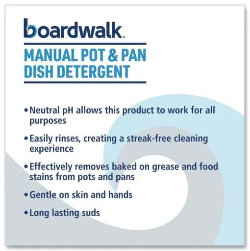 Boardwalk 38 oz Manual Pot and Pan Dish Detergent - Fresh Breeze Scent (8/Carton)