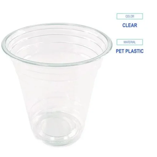 Boardwalk 12 oz. PET Plastic Cold Cups - Clear (1000/Carton)