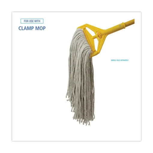 Boardwalk 20 oz. Premium Cut-End Cotton Wet Mop Heads - White (12/Carton)