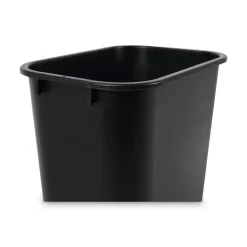 Boardwalk 14 qt. Plastic Soft-Sided Wastebasket - Black