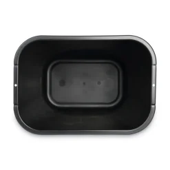 Boardwalk 14 qt. Plastic Soft-Sided Wastebasket - Black