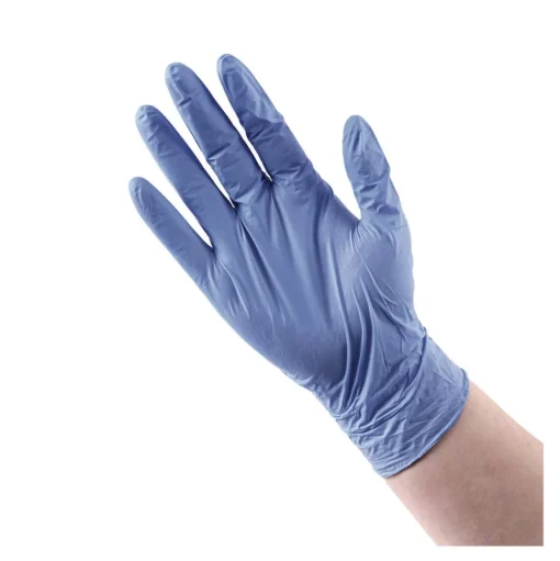 Boardwalk 380 Series 4 mil Thick 9.5 in. Long Powder-Free Disposable General-Purpose Nitrile Gloves - Small, Blue (100/Box, 10 Boxes/Carton)