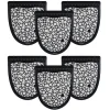 Boardwalk 17.5 x 20 Slip-Resistant Disposable Urinal Floor Mat 2.0 - Black/White (6/Carton)