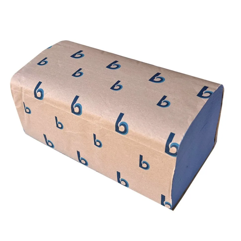 Boardwalk 9.05 x 10 Windshield Paper Towels - Blue (9/Carton)