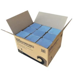 Boardwalk 9.05 x 10 Windshield Paper Towels - Blue (9/Carton)