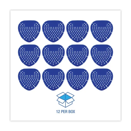 Boardwalk Bubble Gum Fragrance Urinal Screen - Blue (1 Dozen)