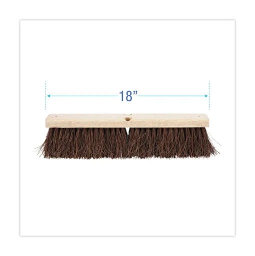 Boardwalk BWK20118 18 in. Brush 3.25 in. Natural Palmyra Fiber Bristles Floor Brush Head
