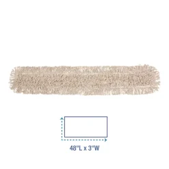 Boardwalk BWK1048 48 x 3 Cotton Dust Mop Head - White