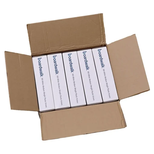 Boardwalk BWK FORKMWPS Mediumweight Polystyrene Plastic Fork Cutlery - White (100/Box, 10 Boxes/Carton)