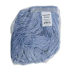 Boardwalk BWK2024B #24 Cotton/Synthetic Fiber Cut-End Standard Mop Head - Blue (12/Carton)