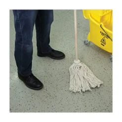 Boardwalk BWK124C 24 oz. Cotton Fiber Head Deck Mop with 54 in. Wooden Handle (6/Pack)
