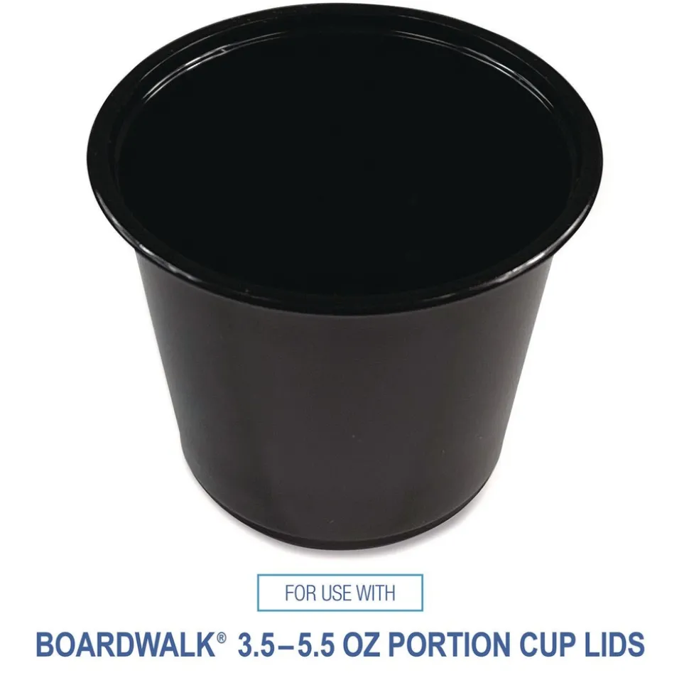 Boardwalk BWKPRTN55BL 5.5 oz. Polypropylene Souffle/Portion Cups - Black (2500/Carton)