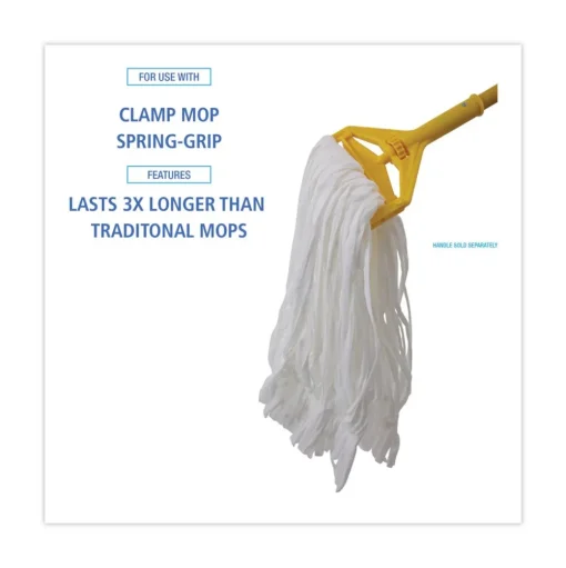 Boardwalk Enviro Clean Looped Mop Head With Tailband - Large, White (12/Carton)