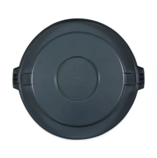 Boardwalk Flat-Top Round Lids for 44 Gallon Waste Receptacles - Gray