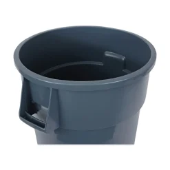 Boardwalk 44-Gallon Round Plastic Waste Receptacle - Gray