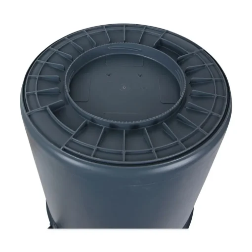 Boardwalk 44-Gallon Round Plastic Waste Receptacle - Gray