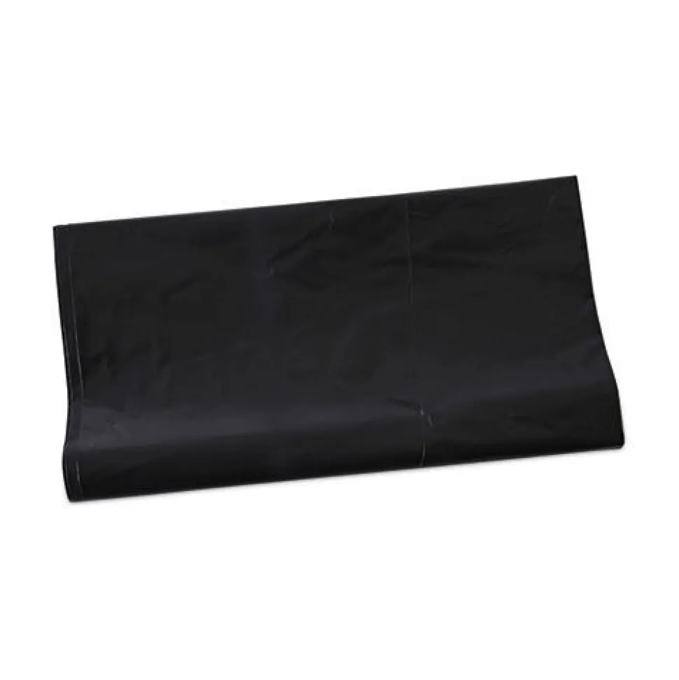 Boardwalk H8647WKK 56 Gallon 1.7 mil 43 in. x 47 in. Flat Pack Linear Low Density Industrial Can Liners - Black (100/Carton)