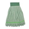 Boardwalk Microfiber Looped-End Wet Mop Head - Medium, Green